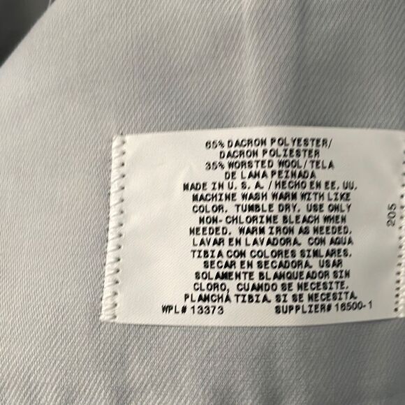 JC Penney Towncraft Worsted Wool Polyester Men’s Grey Dress Pants 38x30 - Picture 4 of 9